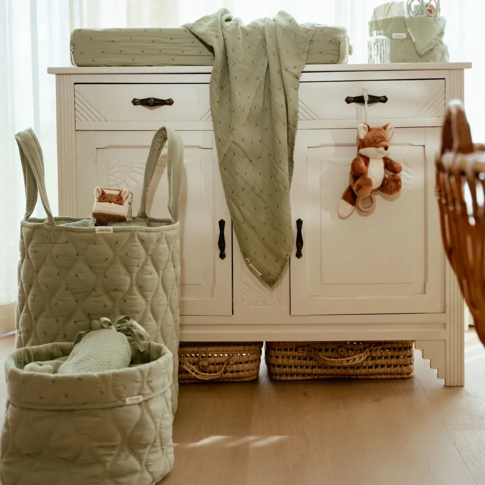 Little Dutch Aankleedkussenhoes - Groen - Essentials