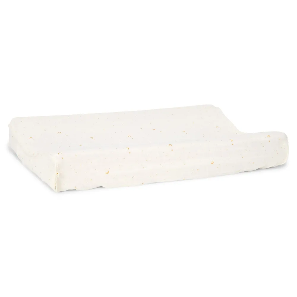 Little Dutch Aankleedkussenhoes - Wit - Newborn Naturals - Moon & Stars