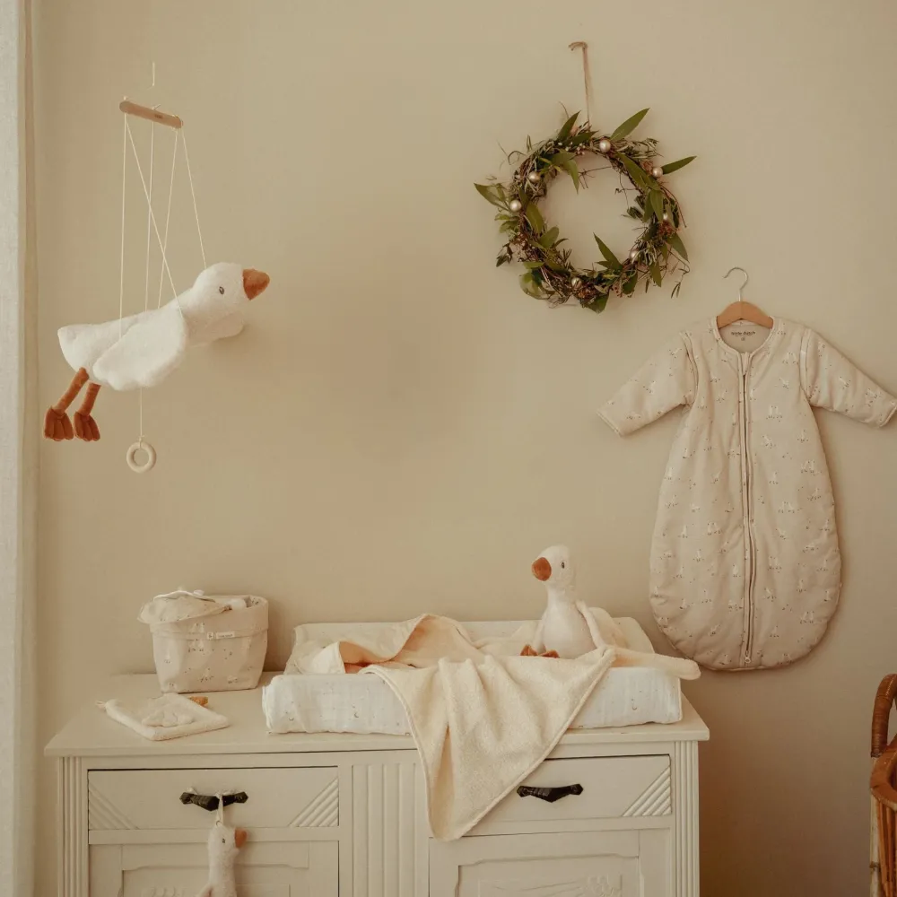 Little Dutch Aankleedkussenhoes - Wit - Newborn Naturals - Moon & Stars