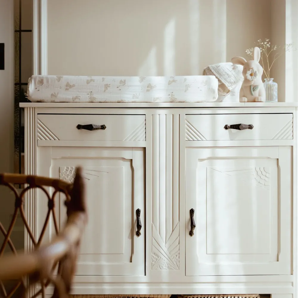 Little Dutch Aankleedkussenhoes - Wit - Newborn Naturals - Baby Bunny