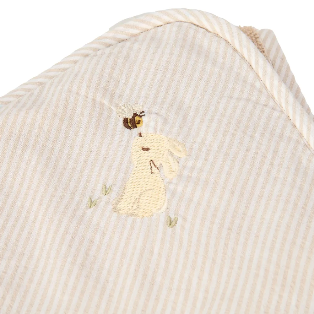 Little Dutch Badcape - Beige - 75 x 75 - Newborn Naturals - Baby Bunny
