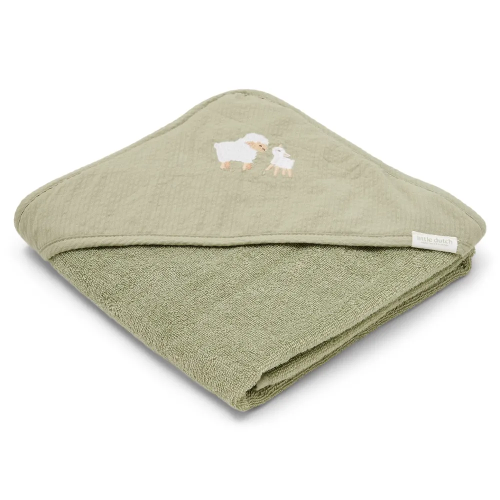 Little Dutch Badcape - Groen - 75 x 75 - Little Farm