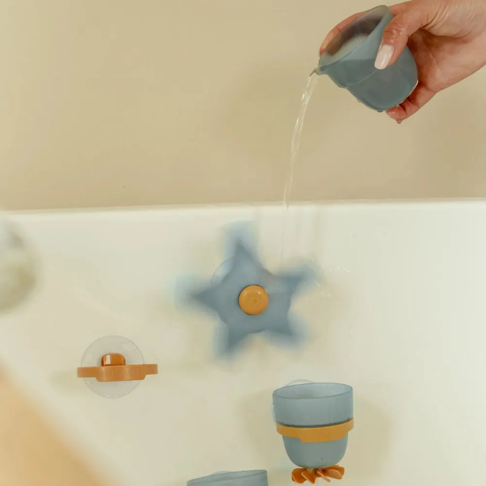 Little Dutch Badwand bekers - blauw - Essentials