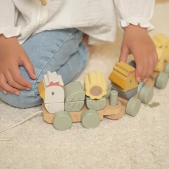 Little Dutch Blokkentrein kip Little Farm