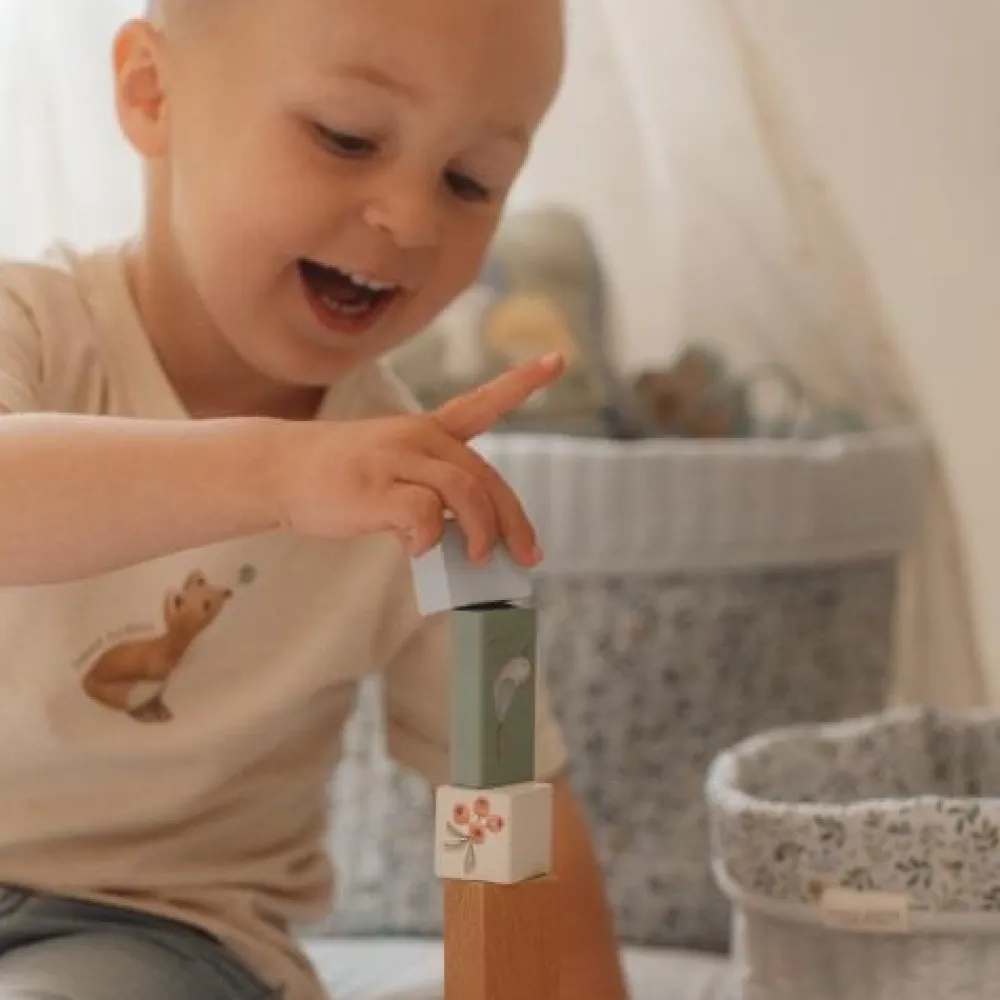 Little Dutch Bouwblokken - Blauw - Forest Friends