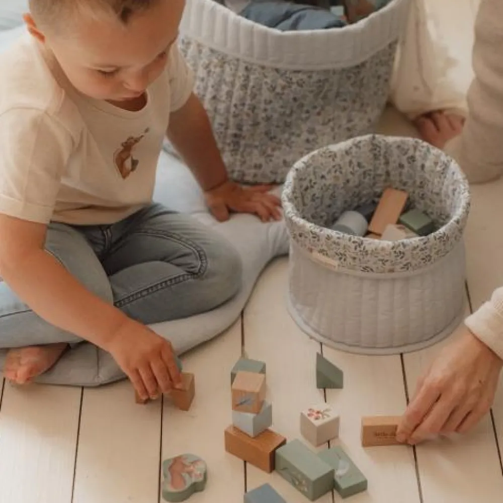 Little Dutch Bouwblokken - Blauw - Forest Friends