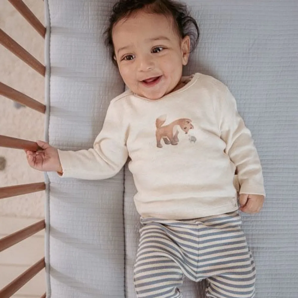 Little Dutch Broek - Blauw - Forest Friends - Stripe