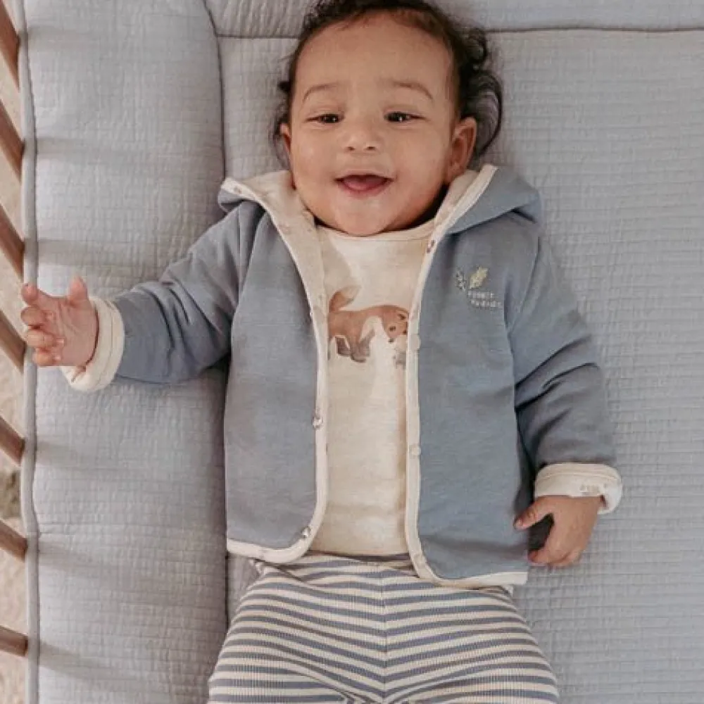 Little Dutch Broek - Blauw - Forest Friends - Stripe