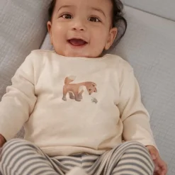 Little Dutch Broek - Blauw - Forest Friends - Stripe