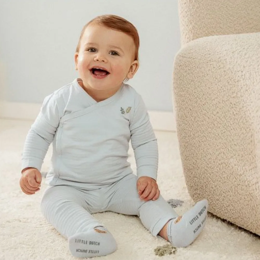 Little Dutch Broek - Blauw - Forest Friends - Gestreept