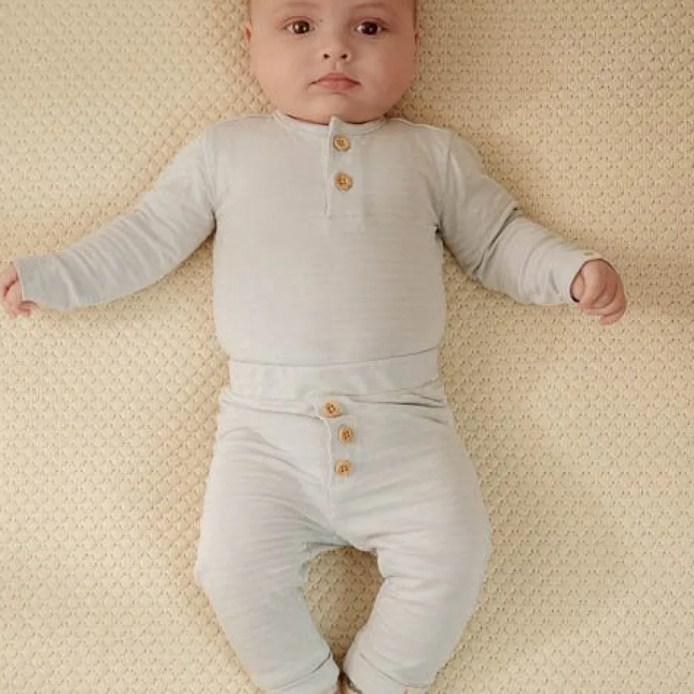 Little Dutch Broek - Blauw - Forest Friends - Gestreept