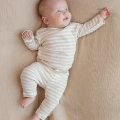 Little Dutch Broek - Zand - Newborn Naturals - Gestreept