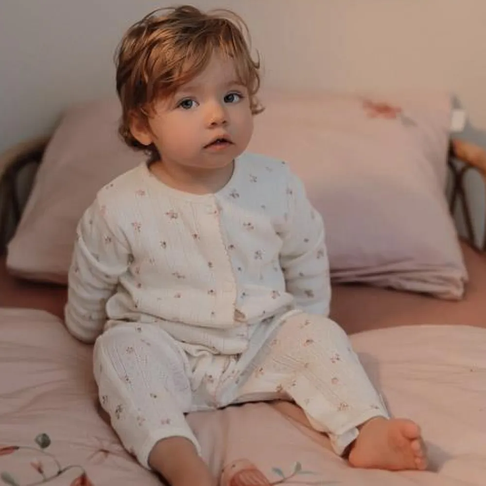 Little Dutch Eendelige pyjama - Wit - Fairy Garden - Fairy Blossom