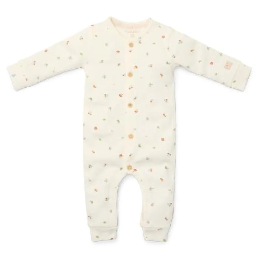 Little Dutch Eendelige pyjama - Wit - Forest Friends - Forest Treasures