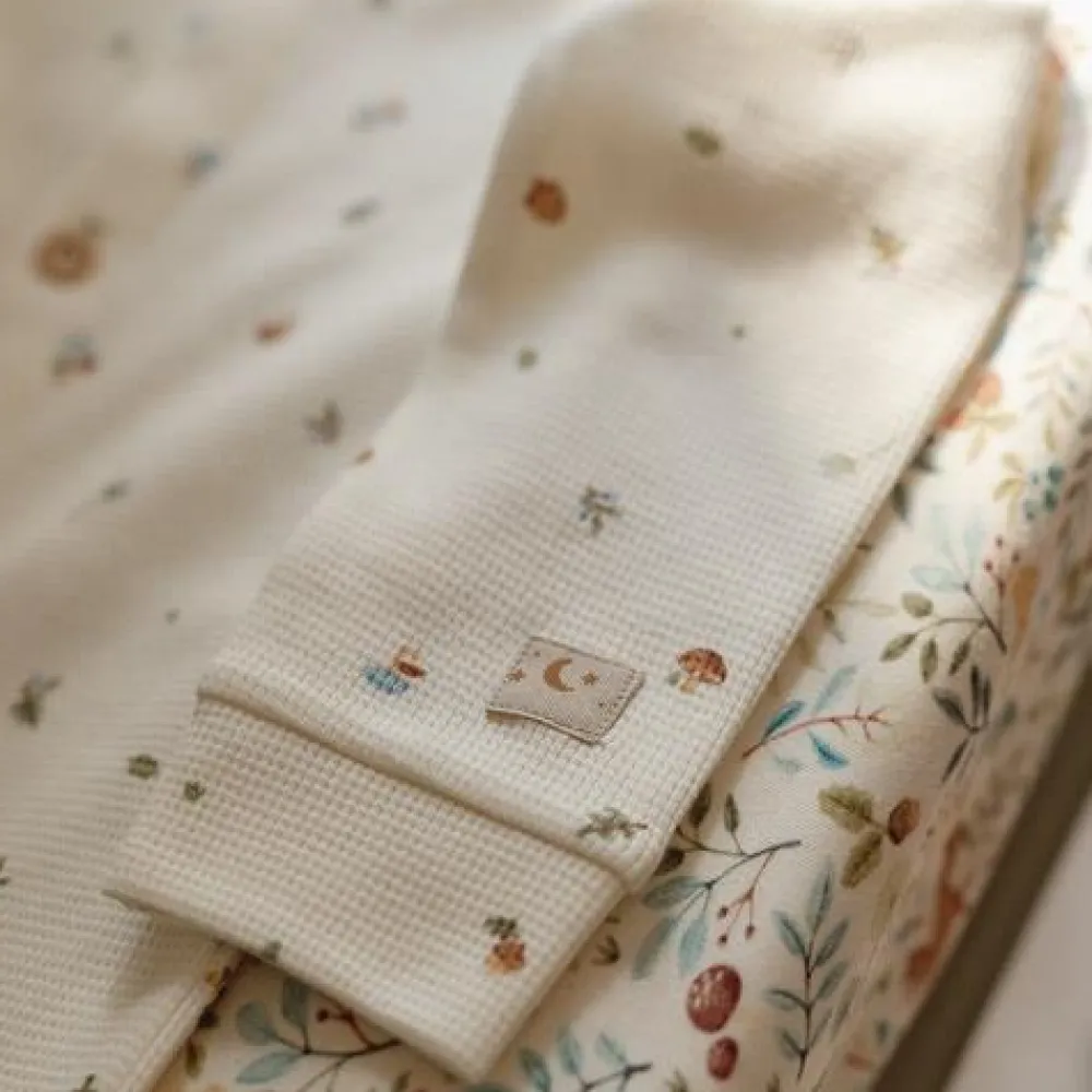 Little Dutch Eendelige pyjama - Wit - Forest Friends - Forest Treasures