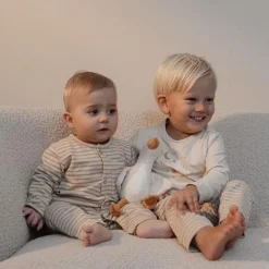 Little Dutch Eendelige pyjama - Zand - Gestreept