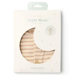 Little Dutch Eendelige pyjama - Zand - Gestreept
