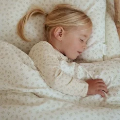 Little Dutch Eenpersoons dekbedovertrek - Groen - Essentials - Blueberry Leaves