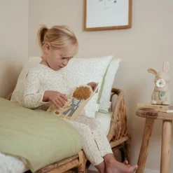 Little Dutch Eenpersoons dekbedovertrek - Groen - Essentials - Blueberry Leaves