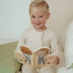 Little Dutch Eenpersoons dekbedovertrek - Groen - Essentials - Blueberry Leaves