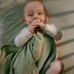 Little Dutch Gebreid ledikantdeken - Fleece – Groen – Essentials