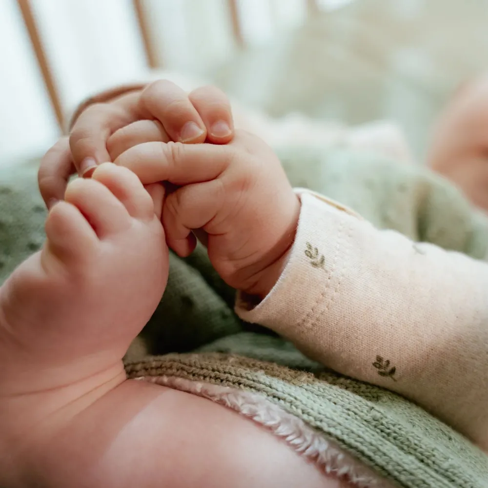 Little Dutch Gebreid ledikantdeken - Fleece – Groen – Essentials