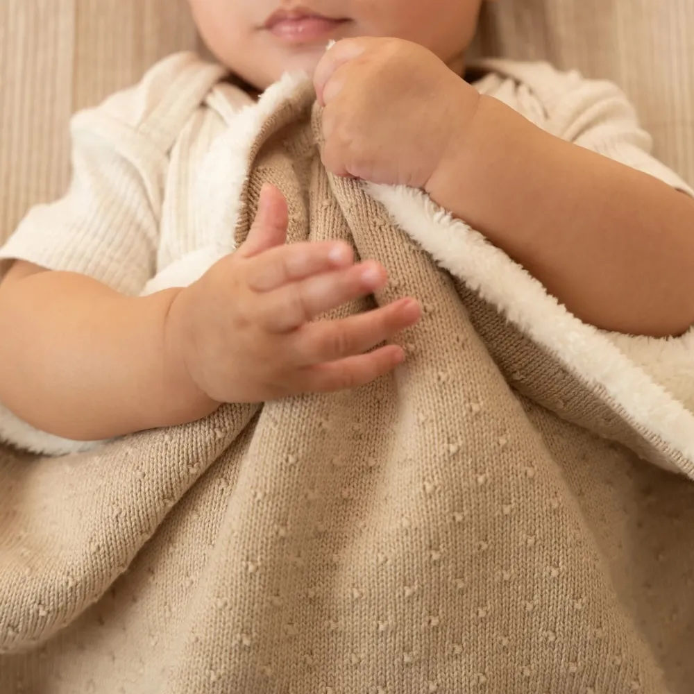 Little Dutch Gebreid ledikantdeken - Fleece - Beige - Essentials