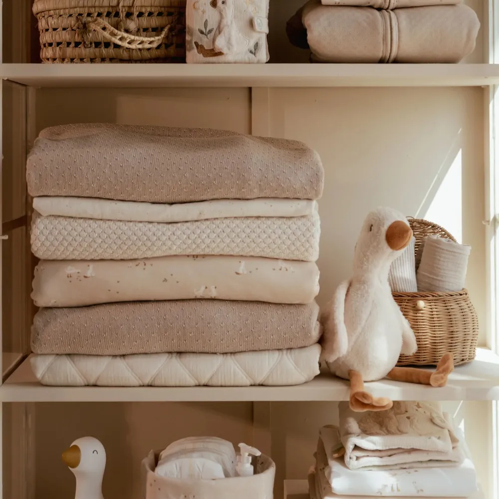 Little Dutch Gebreid ledikantdeken - Fleece - Beige - Essentials