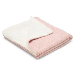 Little Dutch Gebreid ledikantdeken - Fleece - Roze - Essentials