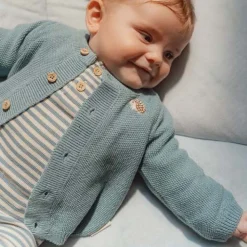 Little Dutch Gebreid vestje - Blauw - Forest Friends