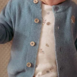 Little Dutch Gebreid vestje - Blauw - Forest Friends