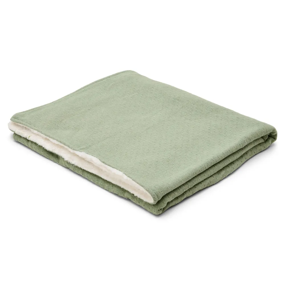Little Dutch Gebreid wiegdeken - Fleece – Groen – Essentials