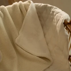 Little Dutch Gebreid wiegdeken - Fleece – Wit – Essentials