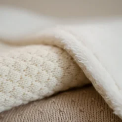 Little Dutch Gebreid wiegdeken - Fleece – Wit – Essentials