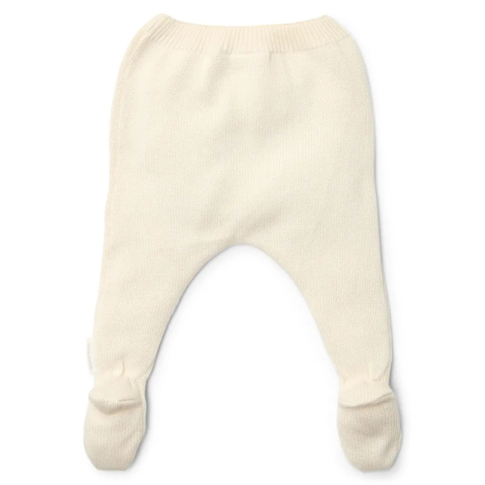 Little Dutch Gebreide broek - Wit - Newborn Naturals
