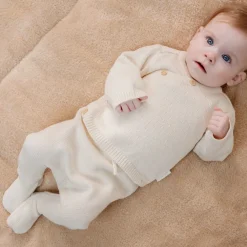 Little Dutch Gebreide broek - Wit - Newborn Naturals