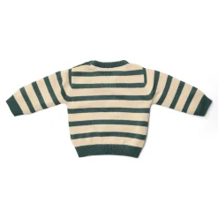 Little Dutch Gebreide trui - Groen - Forest Friends - Stripe