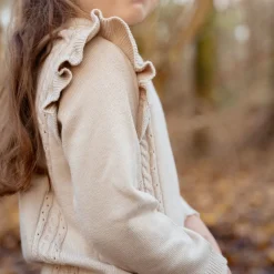 Little Dutch Gebreide trui - Ruffle - Zand - Fairy Garden