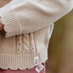 Little Dutch Gebreide trui - Ruffle - Zand - Fairy Garden