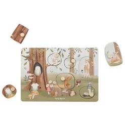 Little Dutch Geluidenpuzzel - Blauw - Forest Friends