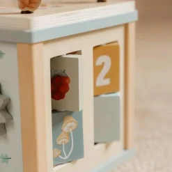 Little Dutch Houten activiteitenkubus - Blauw - Forest Friends