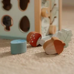 Little Dutch Houten activiteitenkubus - Blauw - Forest Friends