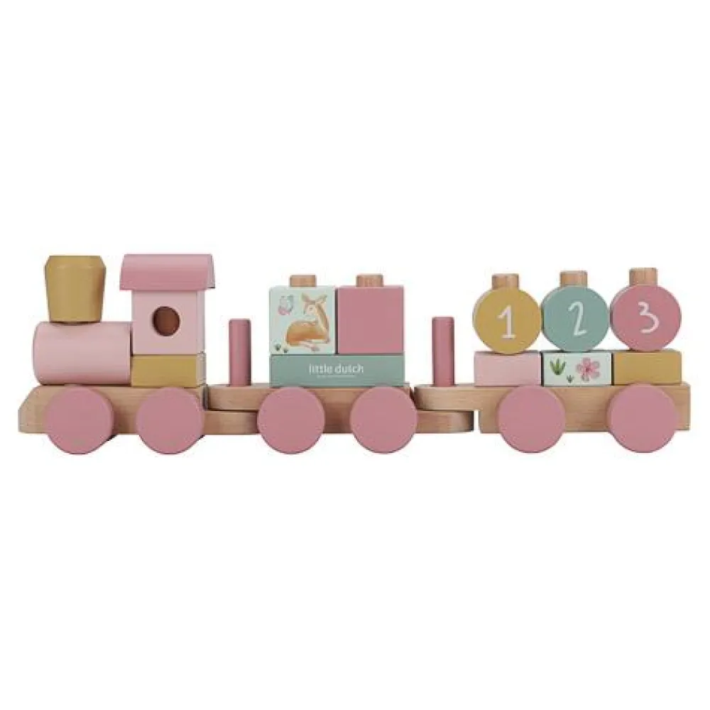 Little Dutch Houten Blokkentrein - Roze - Fairy Garden