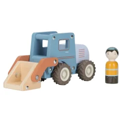 Little Dutch Houten bulldozer – Blauw – Essentials