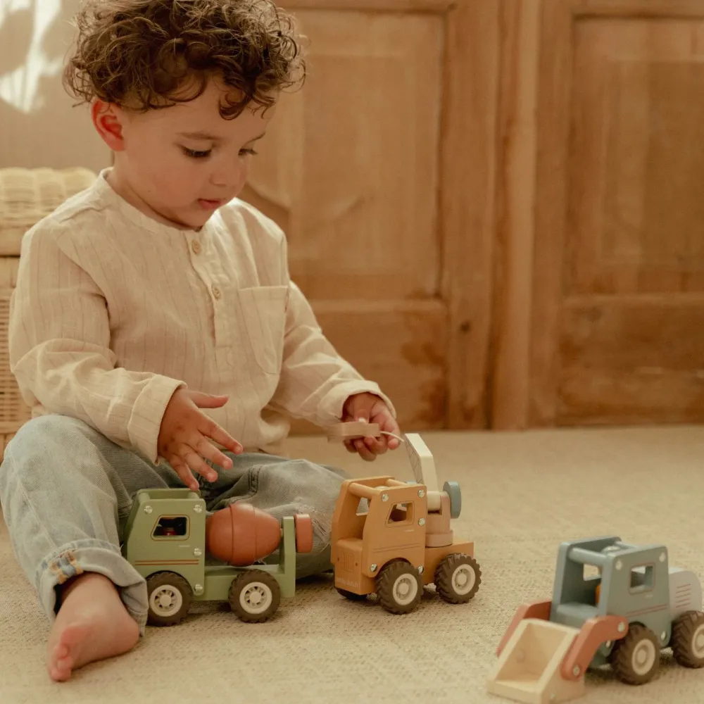 Little Dutch Houten bulldozer – Blauw – Essentials