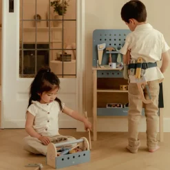 Little Dutch Houten gereedschapskist - Blauw - Essentials