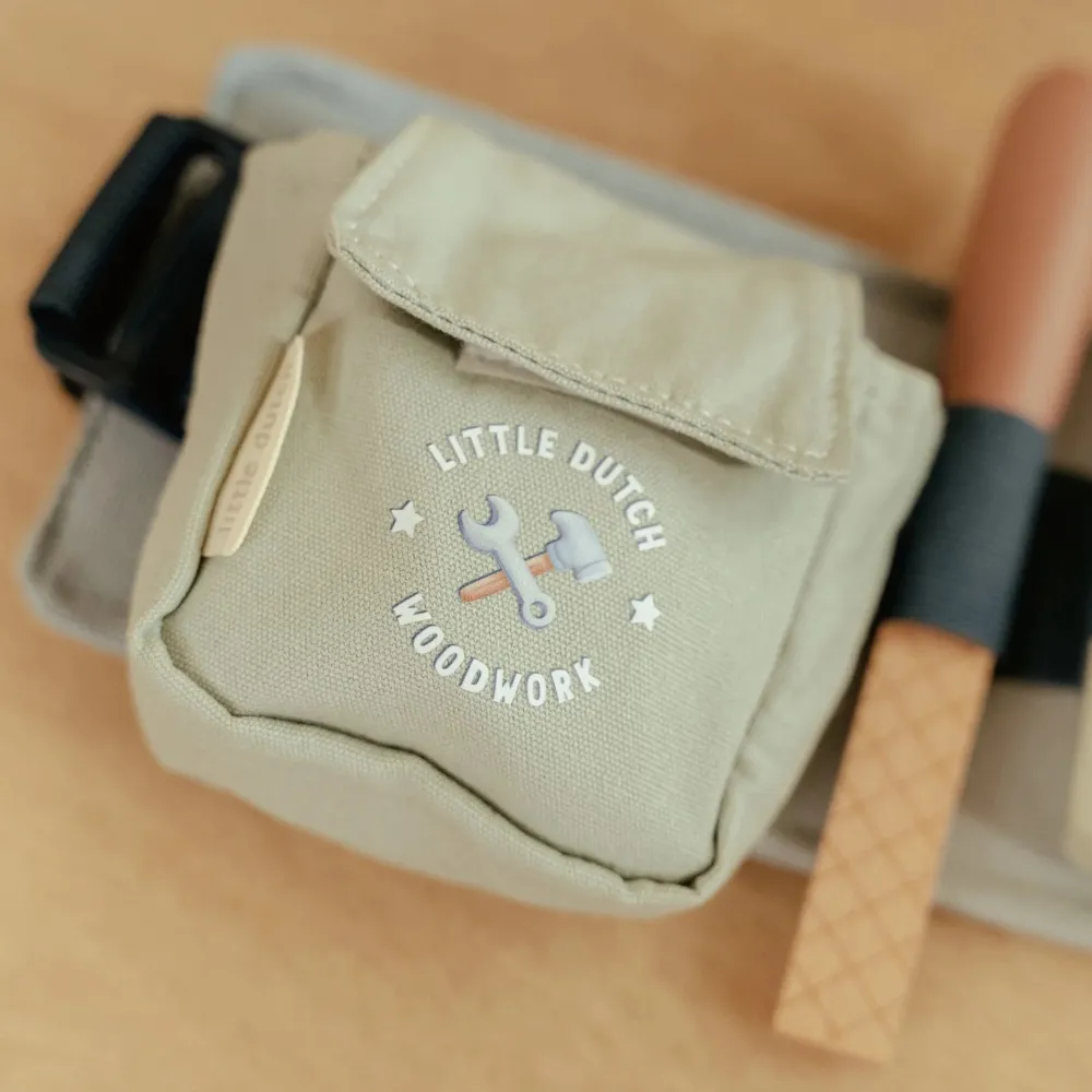 Little Dutch Houten gereedschapsriem - Blauw - Essentials