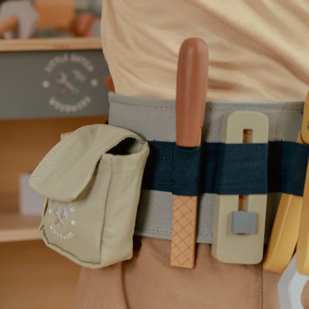 Little Dutch Houten gereedschapsriem - Blauw - Essentials