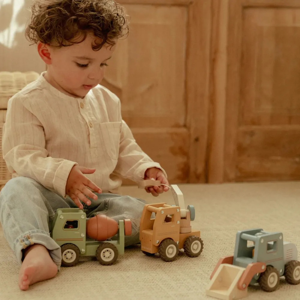 Little Dutch Houten hijskraan – Geel – Essentials