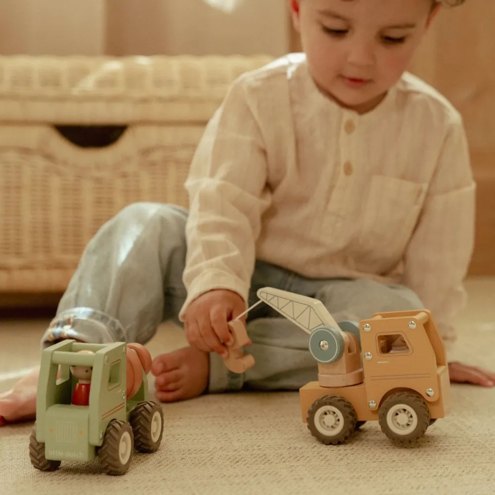 Little Dutch Houten hijskraan – Geel – Essentials